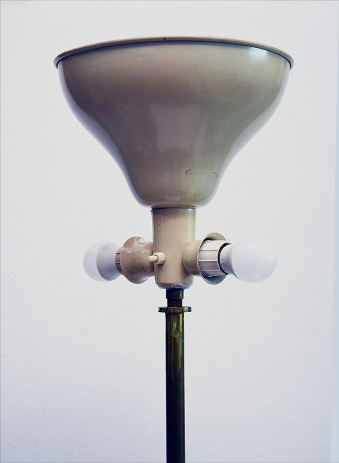 Ceramic floor lamp with little roses, 1950s