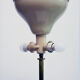 Ceramic floor lamp with little roses, 1950s