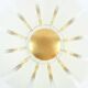 Very Large Space Age Glass & Brass Ceiling Light from Limburg, Germany, 70s