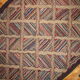 Old american carpet hooked handmade 88cm x 252cm 1880s
