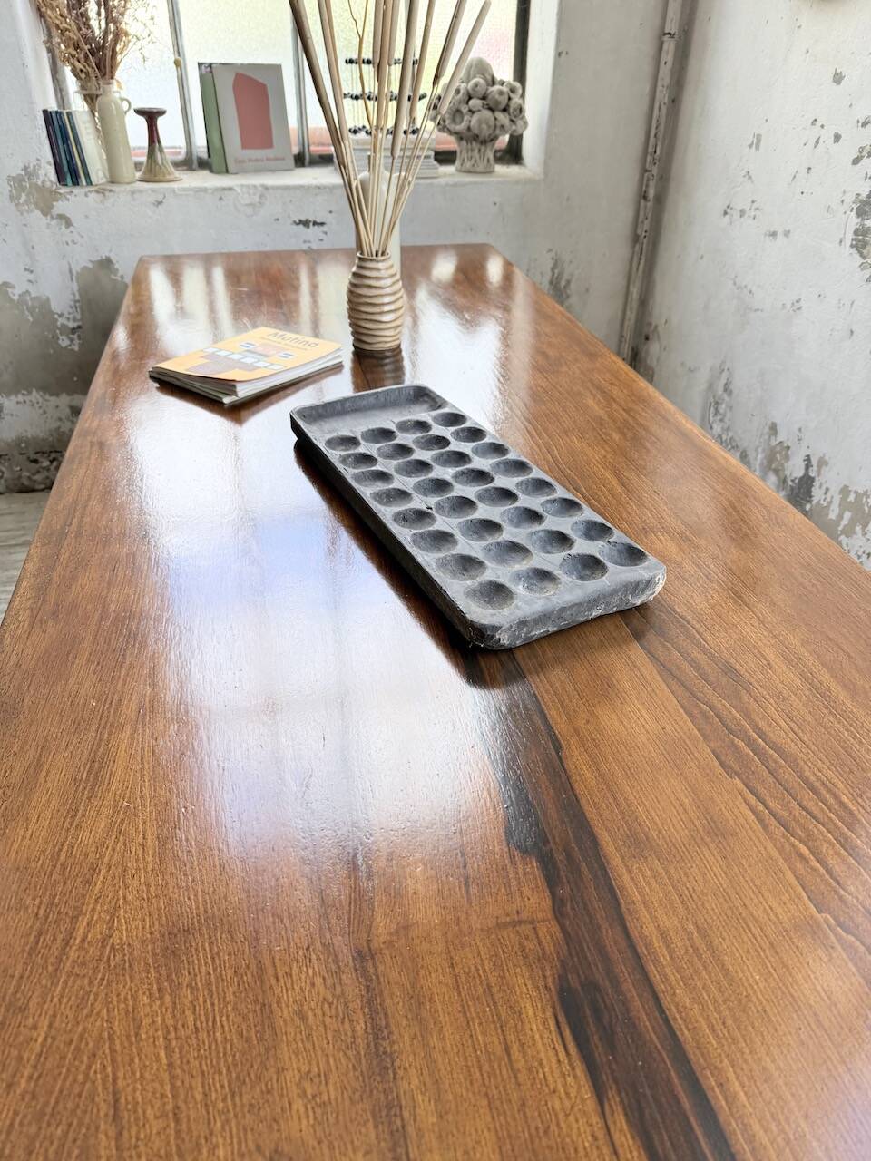 Table de ferme campagne noyer massif XL 250cm
