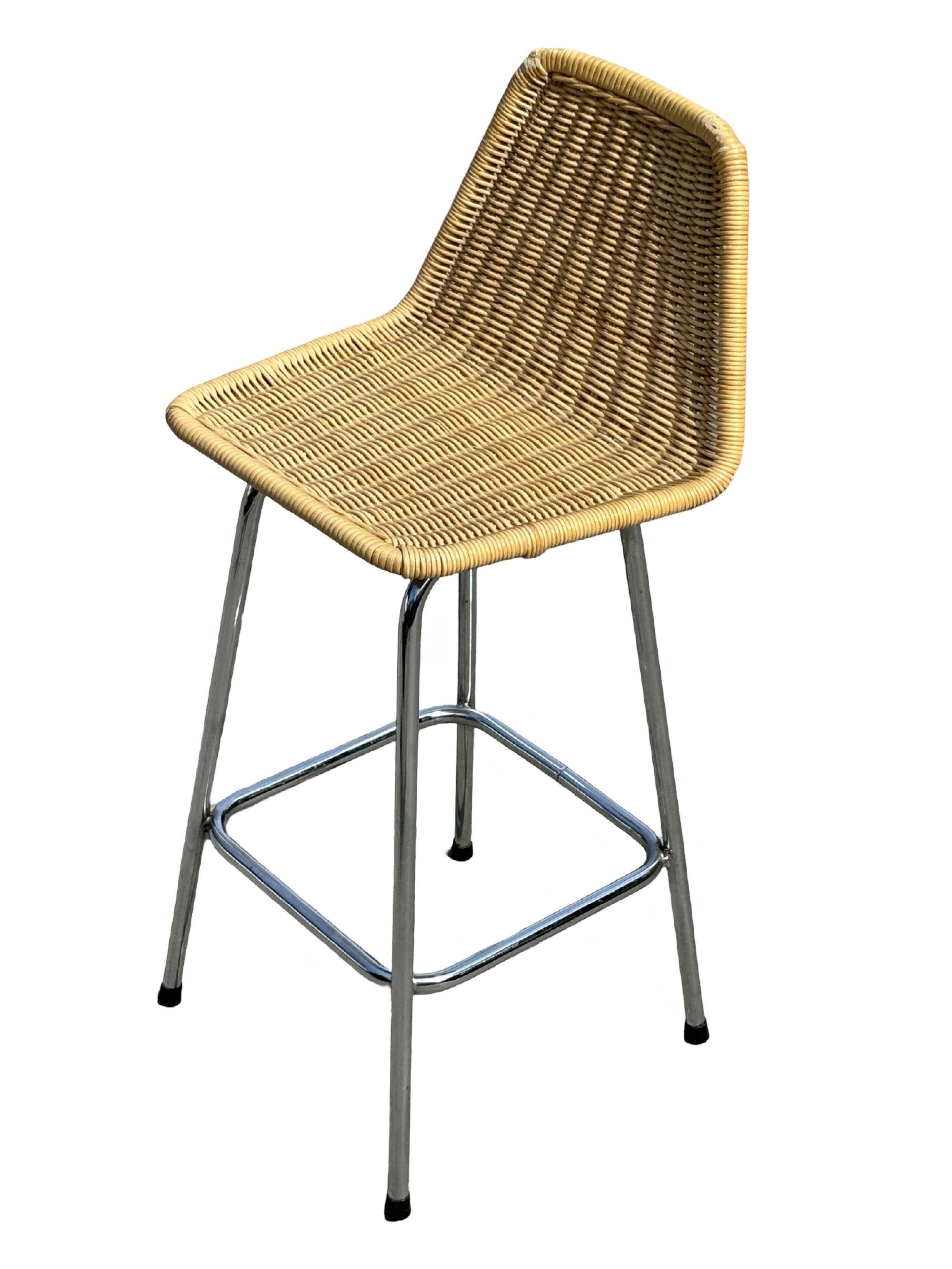 Vintage stool barstool Dirk van Sliedregt Rohe Noordwolde 1960 Netherlands