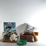 Aesthetic Movement Emerald Green Glass Leaf Plates