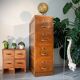 Old file cabinet, oak and brass, early 20th century