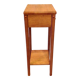 Square plant holder in light wood / 70s-80s