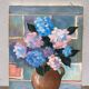 Geranium bouquet painting