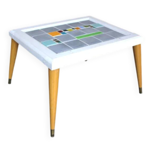 table basse vintage mosaïque
