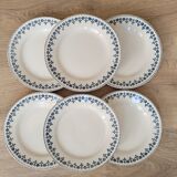 Set 6 plates Terre de Fer Barbeaux