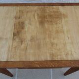 Italian wooden table with 2 extensions from 90 cm to 150 cm, completely restored