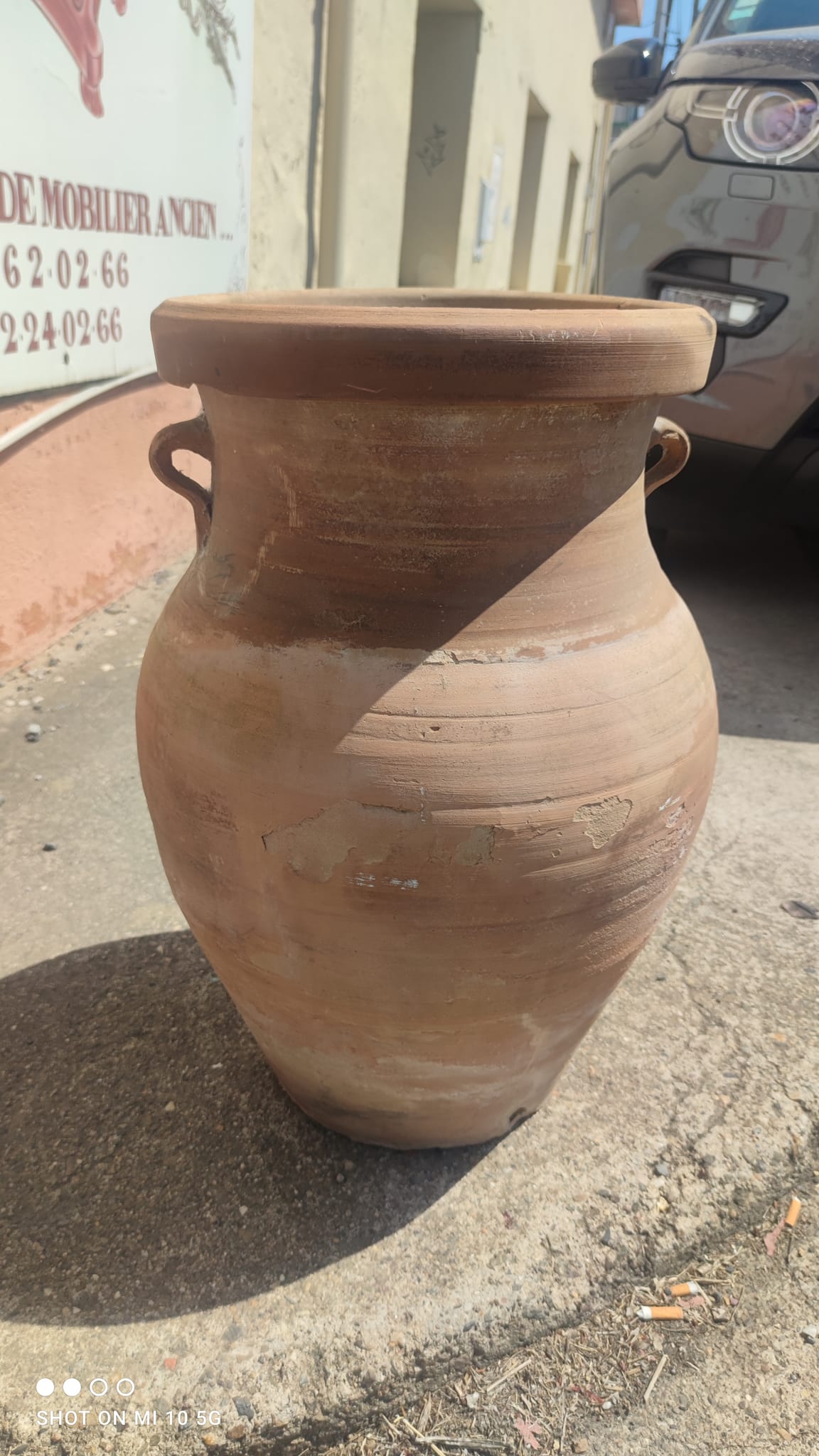 Terracotta garden jar
