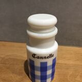 Set of 6 opaline spice pots from the 1960s