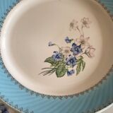 Plat à gâteau et 5 assiettes à dessert fb limoges