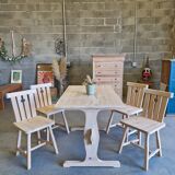Solid pine table and chairs set