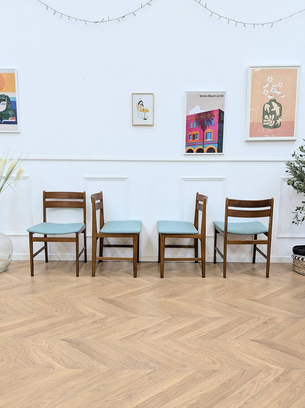 6 chaises vintage design scandinaves