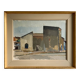 Huile sur toile vintage signée moderniste Gustav Adolf Johansson années 1960