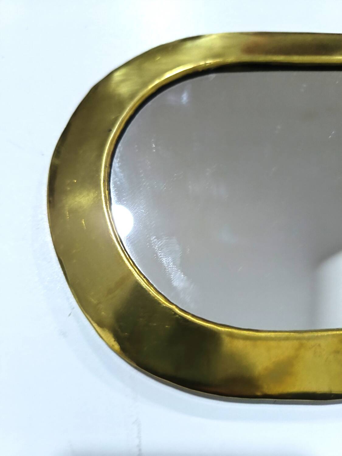 Handcrafted mirror made of brass in Morocco 25cm