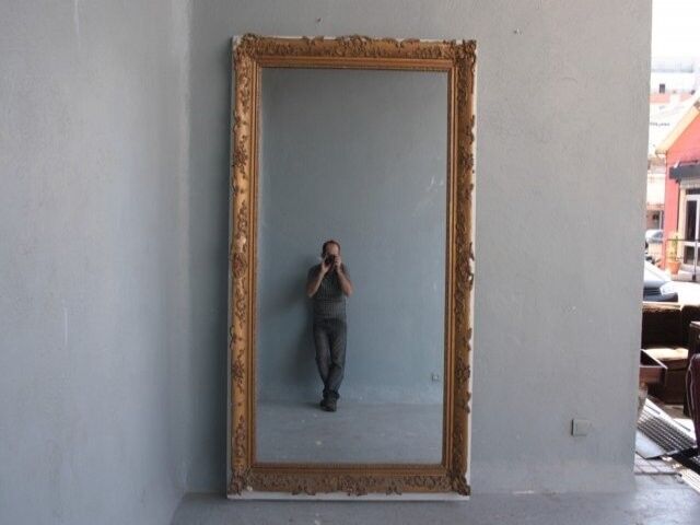 Mirror in time Golden stucco restoration 126x212cm