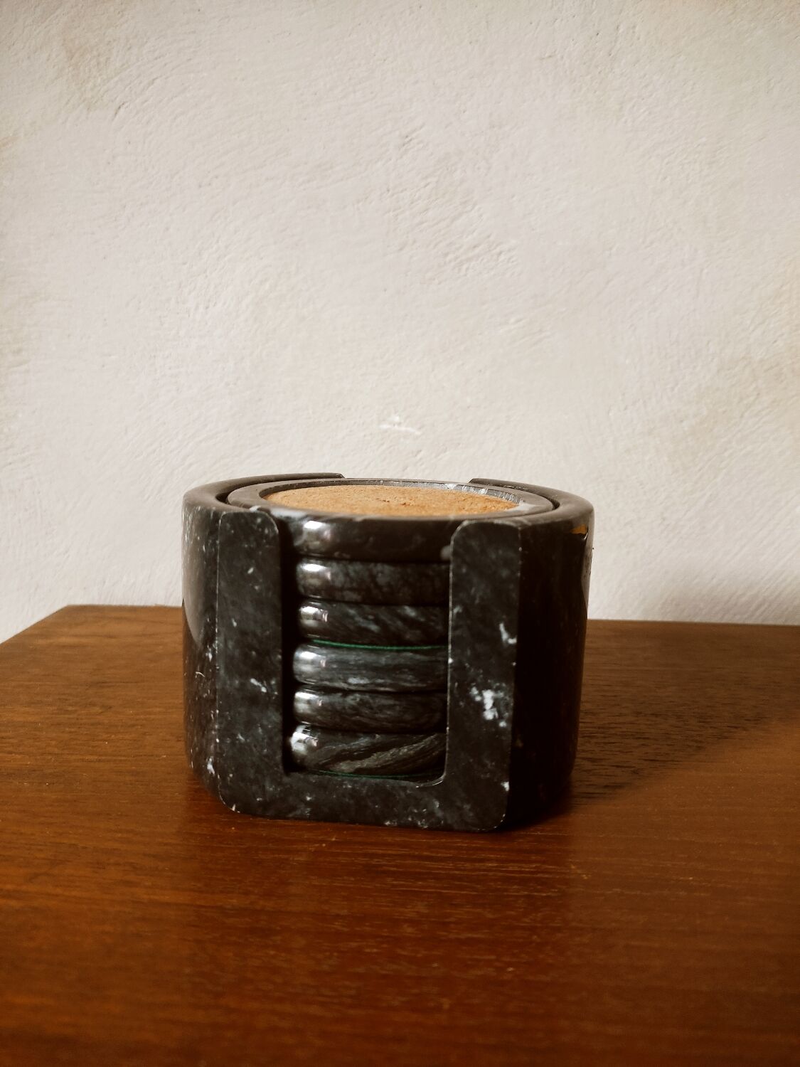 Black marble coasters