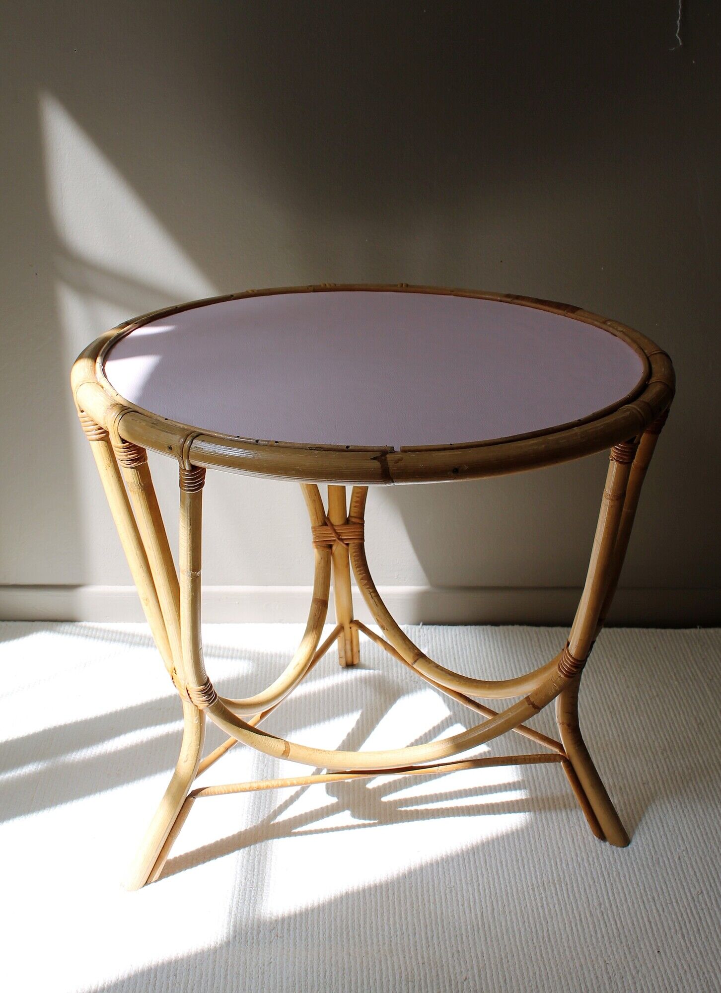Table ronde rotin vintage | Selency