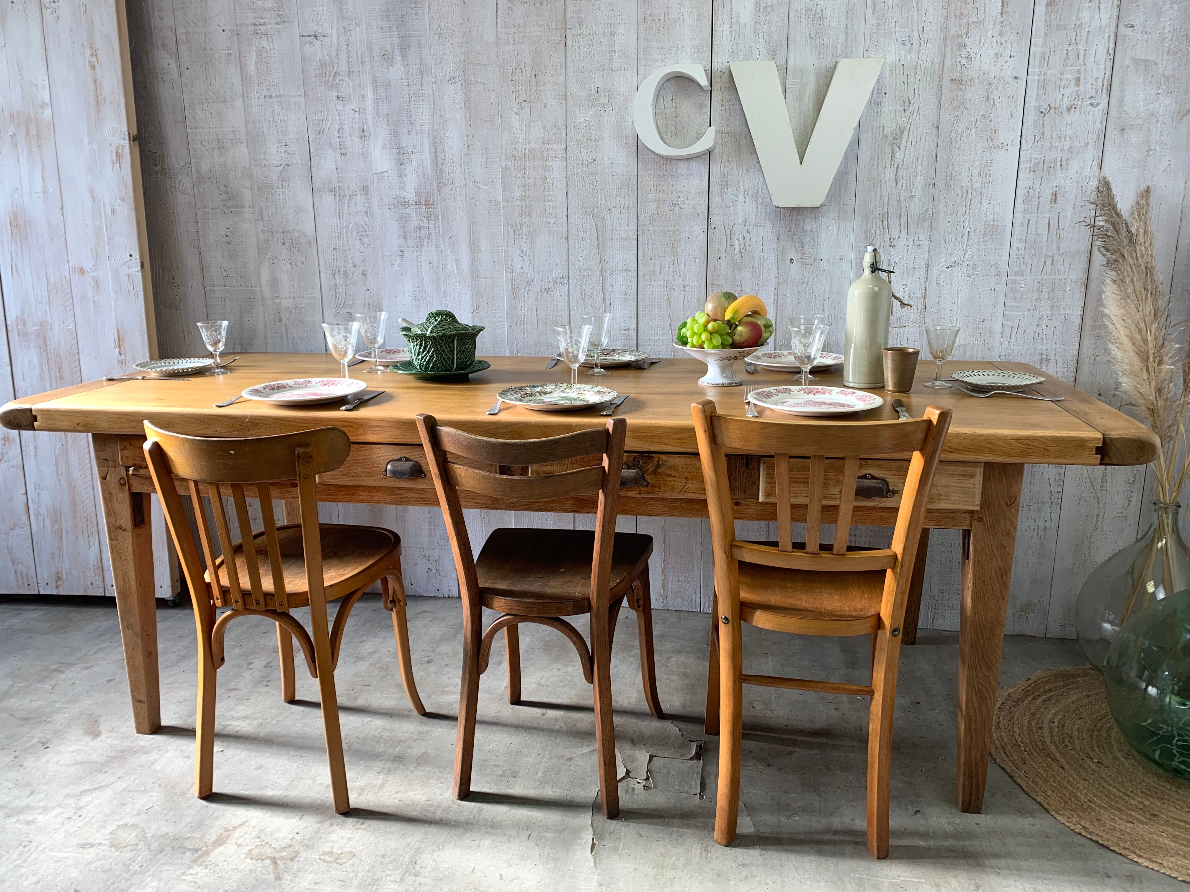 Farmhouse table 230x85cm vintage