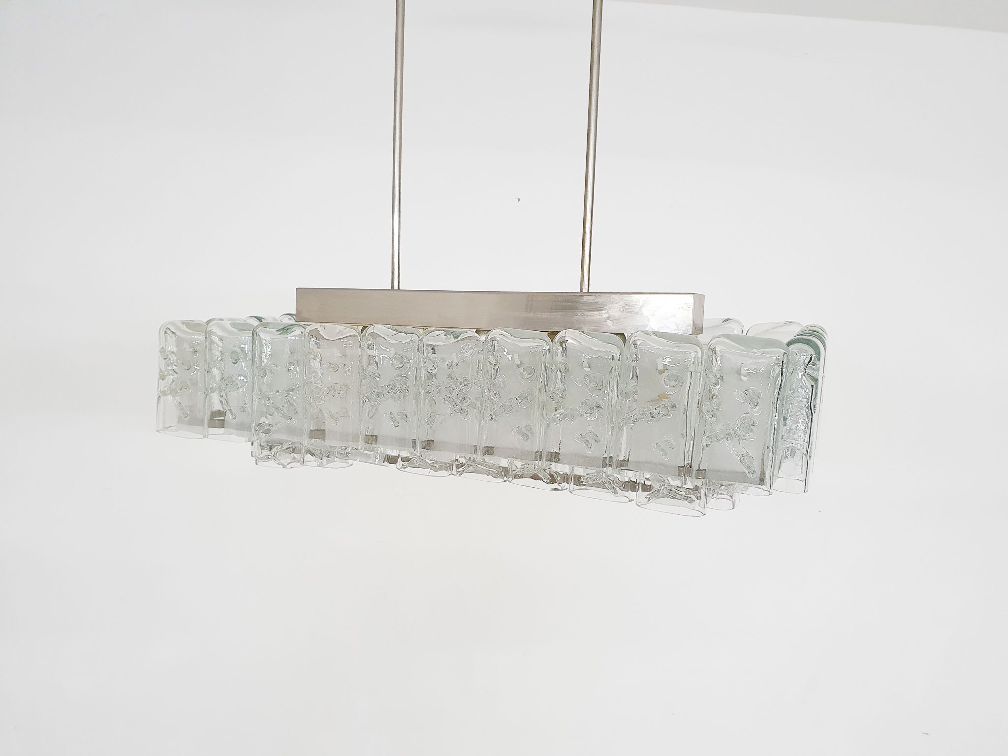Lustre en verre par Doria, Allemagne années 1960