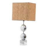 Lampe en métal chromé. Signée Chalier Paris. Années 1970