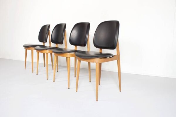 Ensemble de 4 chaises Baumann des années 70