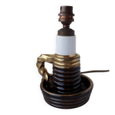 Pied de lampe en céramique forme bougeoir