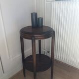 Wooden round side table