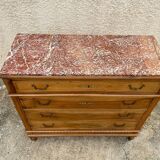 Louis XVI style chest of drawers with marble top