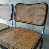 Set of 4 vintage Cesca B32 Marcel Breuer chairs