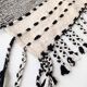 Moroccan Berber kilim Zanafi black and white 3.10x1.80m