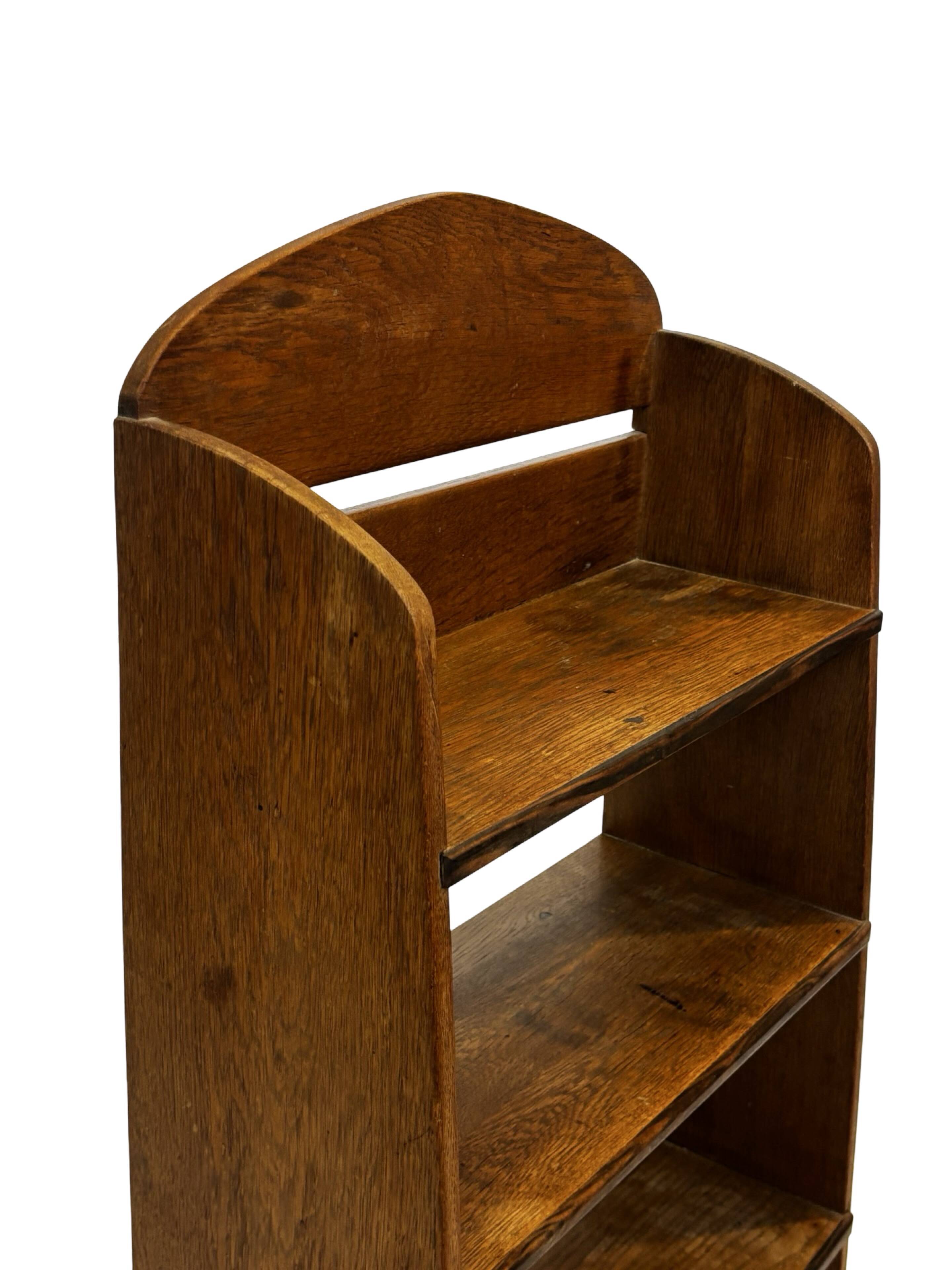 Art Deco Oak compact bookcase minimalist design