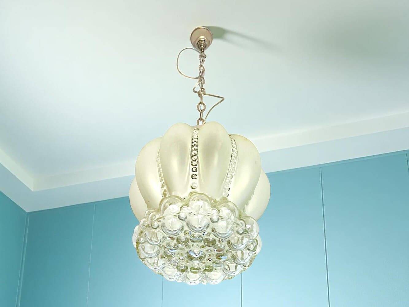 Large Frosted Bubble Glass Hanging Light