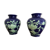 Pair of varnished earthenware jars