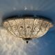 Large crystal Banci Italy ceiling lamp, 1960s