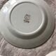 6 assiettes plates Ceranord Saint Amand Beaugency fleurs bords dorés et vert menthe