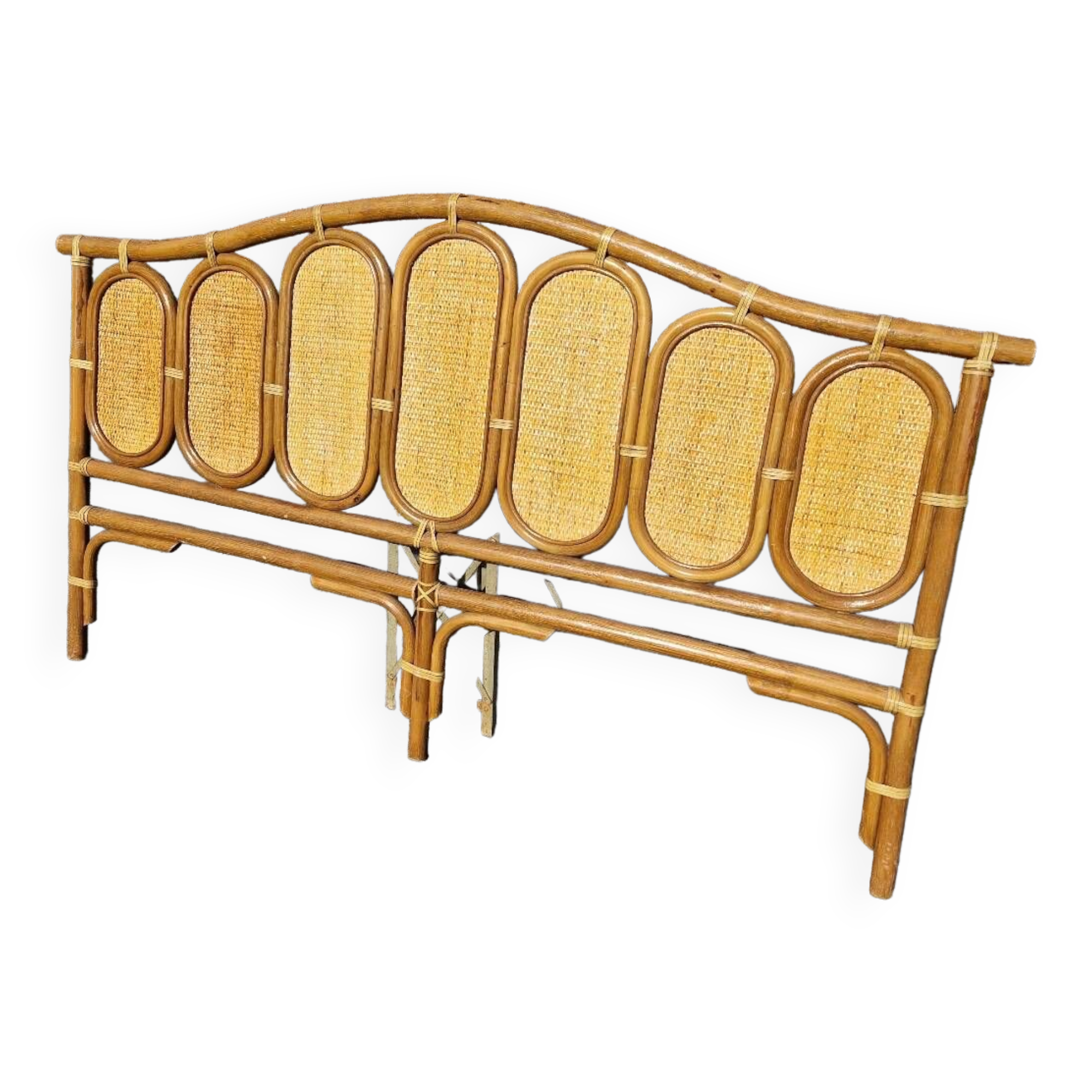 Rattan and wicker headboard