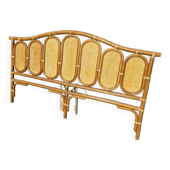 Rattan and wicker headboard