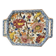 Plat de service ancien en faïence de Gien – décor floral japonisant