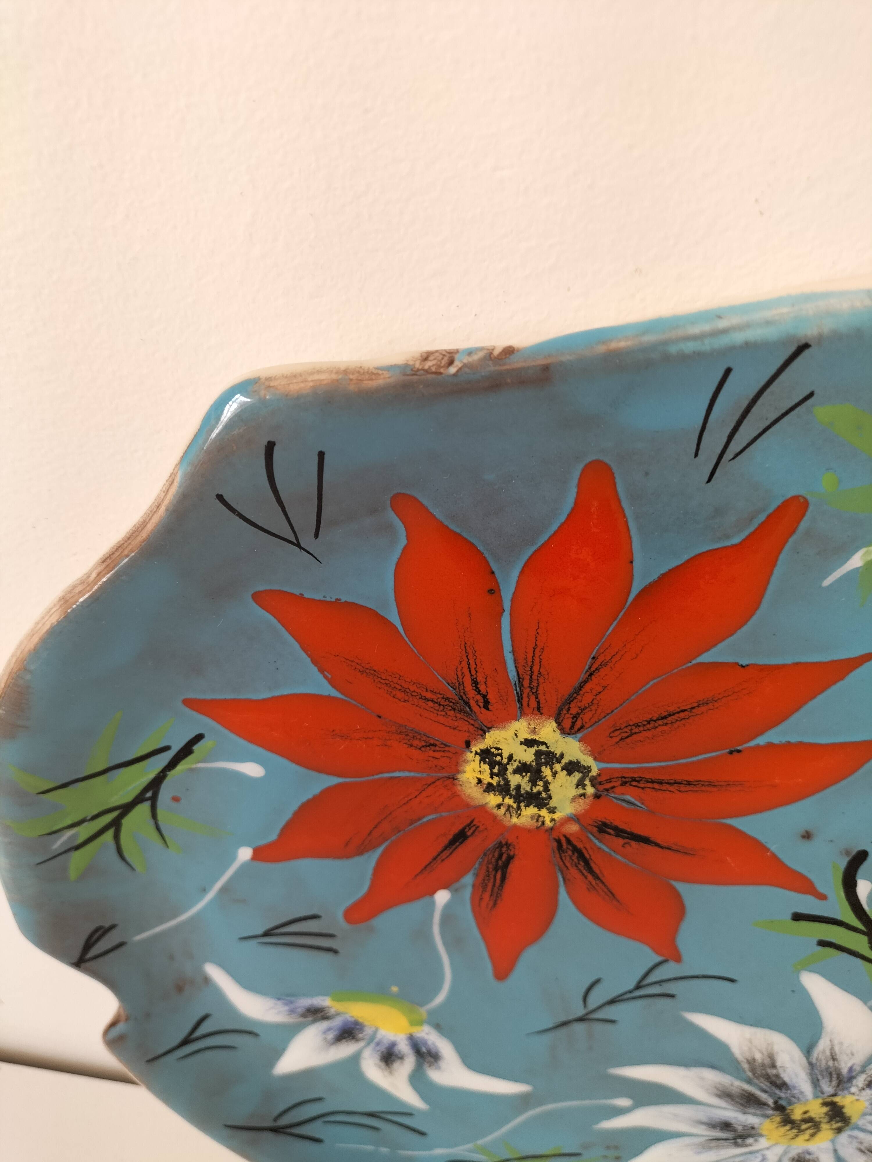 Glazed earthenware dish in the style of Bresse pottery