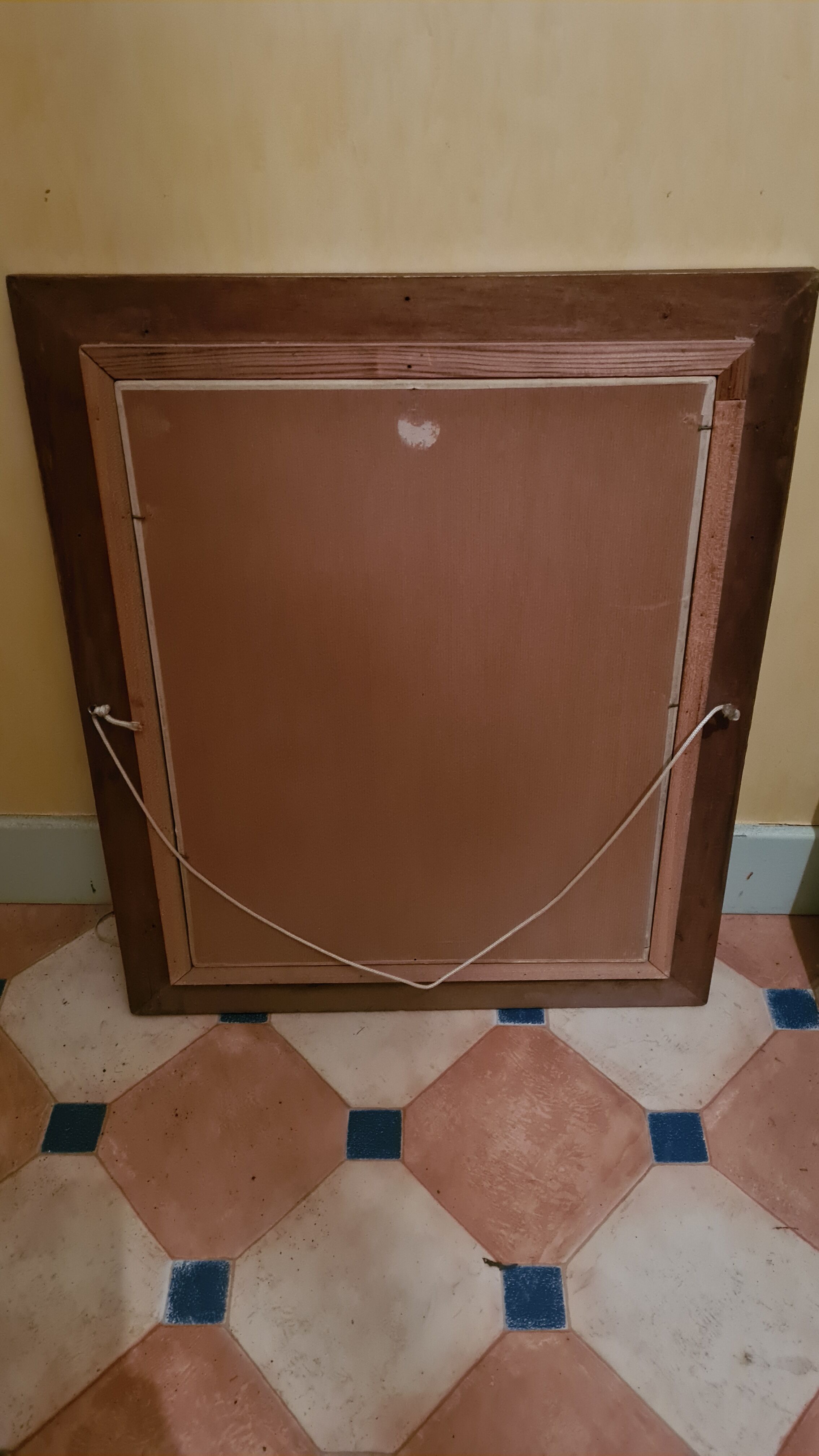 Vintage painting on cardboard