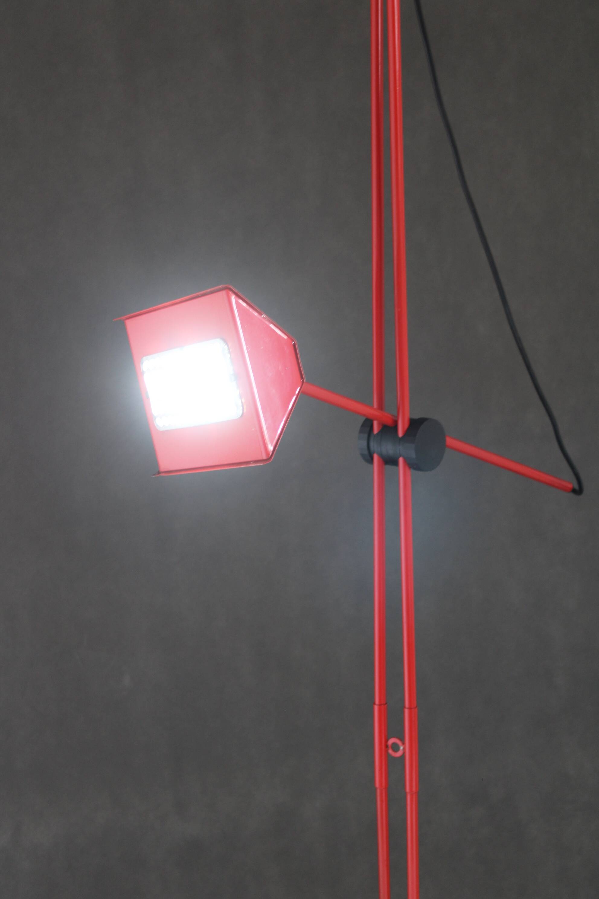 1980s Halogen Red Floor Lamp, Italy