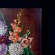 Still life 'Gladioli and Dahlias' Oil on canvas 36x33 signed J.D Vincent