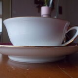 Cup set with Limoges porcelain saucer