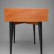 Vintage 1960s Scandinavian-style desk – 2 drawers – black tapered legs