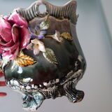 Cache pot en barbotine art nouveau