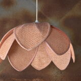 Suspension en rotin fleur