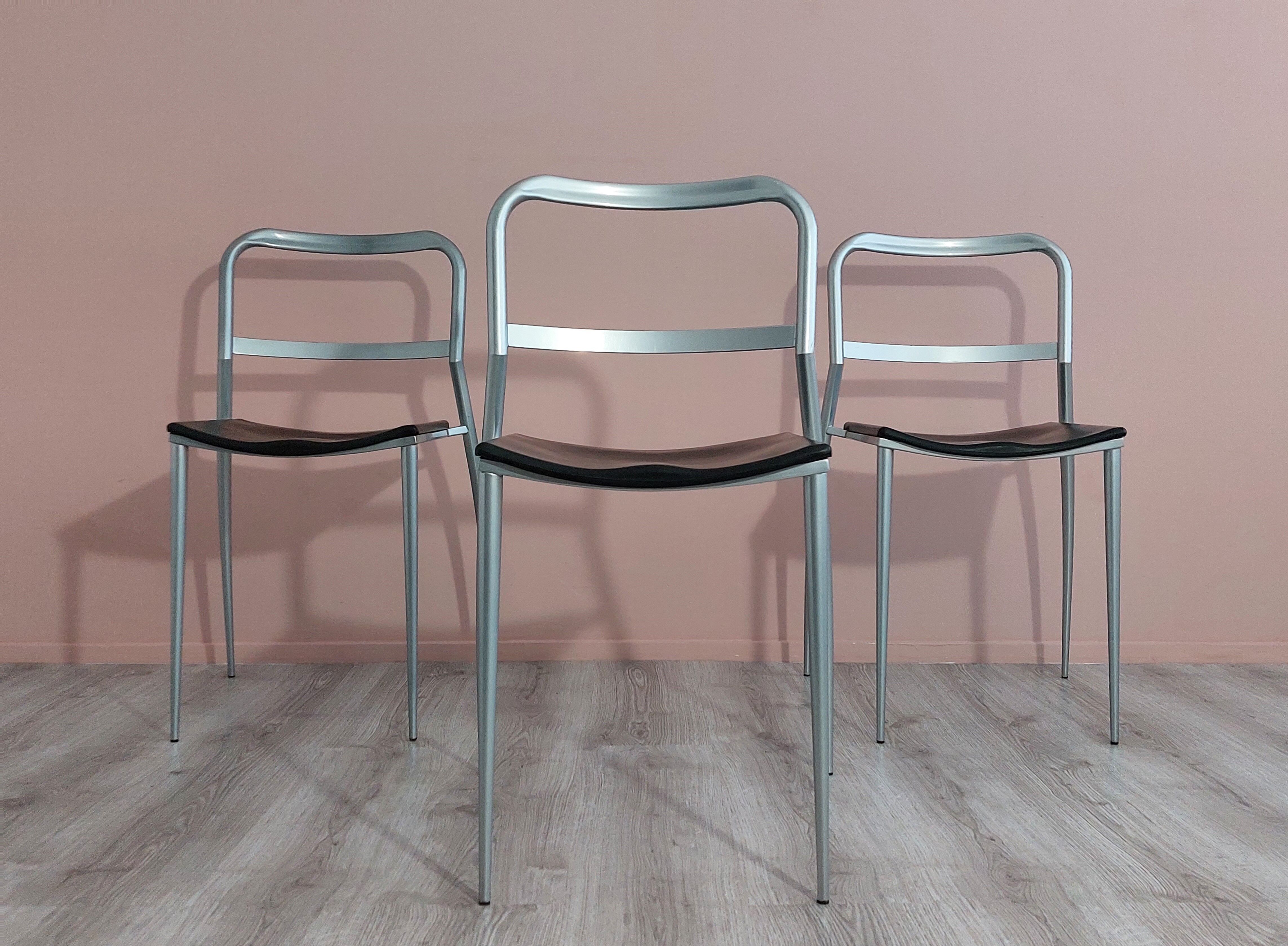 Postmodern Dining Chairs by Maurizio Peregalli for Zeus Collezione 1980's.