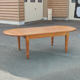 Refectory table with flaps in solid oak